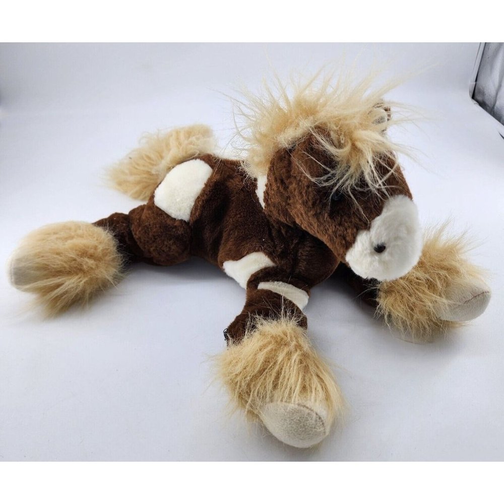 Toys R Us‎ Animal Alley Horse Plush Stuffed Animal Brown Pony Clydesdale 13"